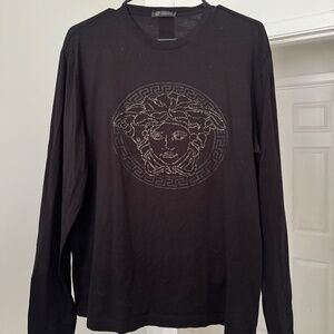 Men's Medusa Stud-embellished Long Sleeves T-shirt
